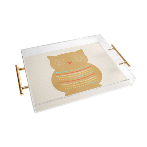 Allyson Johnson Native Owl Acrylic Tray