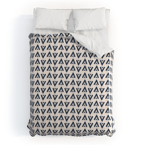 Allyson Johnson Navy Arrows Duvet Cover