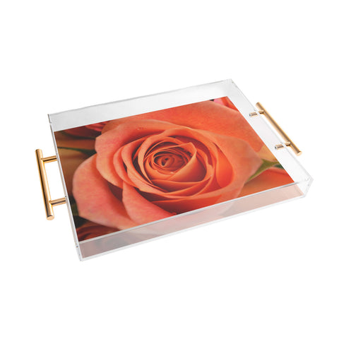 Allyson Johnson Orange Rose Bud Acrylic Tray