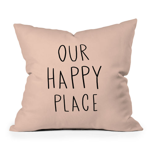 Allyson Johnson Our happy place Outdoor Throw Pillow