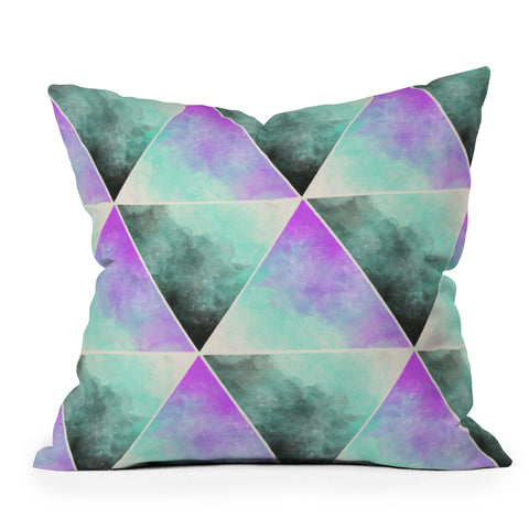 Allyson Johnson Painted Triangles Outdoor Throw Pillow
