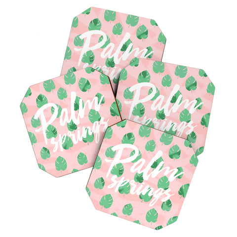Allyson Johnson Palm Leaves Palm Springs Coaster Set