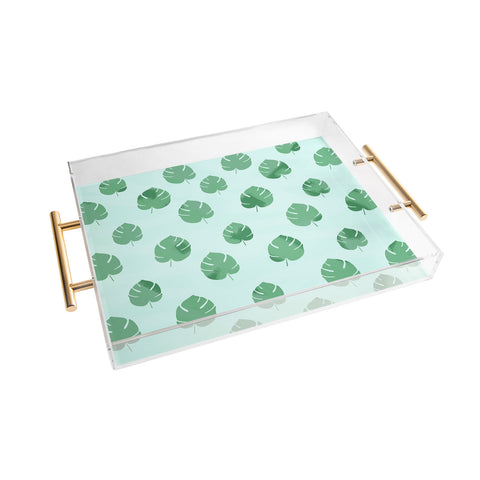 Allyson Johnson Palm Spring Leaves Acrylic Tray