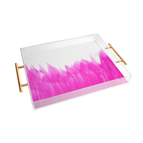 Allyson Johnson Pink Brushed Acrylic Tray