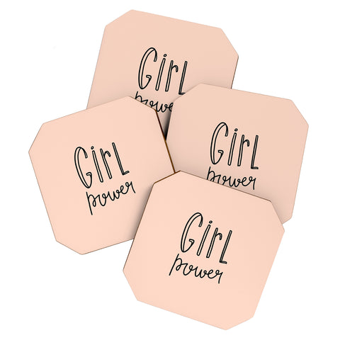 Allyson Johnson Pink girl power Coaster Set