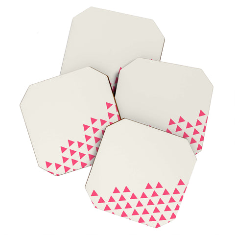 Allyson Johnson Pink Triangles Coaster Set