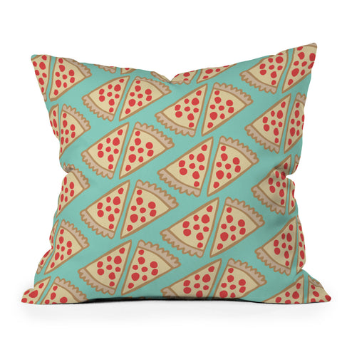 Allyson Johnson Pizza night Outdoor Throw Pillow