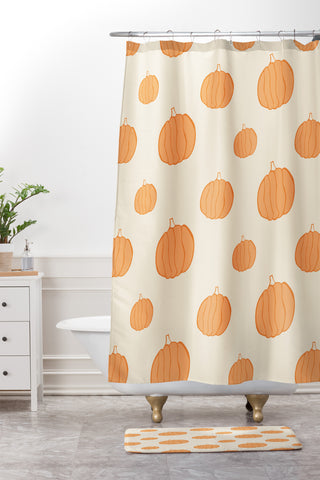Allyson Johnson Pumpkins Shower Curtain And Mat