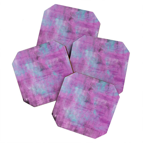Allyson Johnson Purple Paint Coaster Set