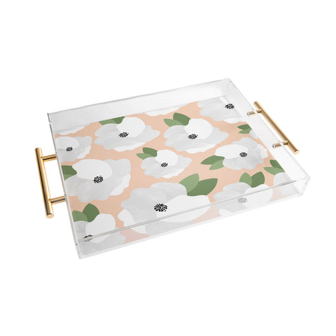 Allyson Johnson Romantic Floral Acrylic Tray
