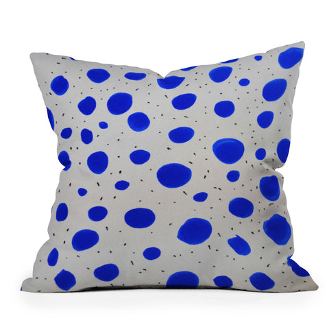 Allyson Johnson Royal Outdoor Throw Pillow