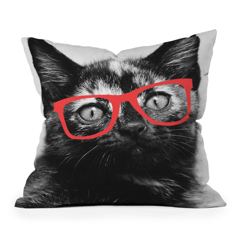 Allyson Johnson Sassy Kitten Outdoor Throw Pillow