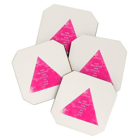 Allyson Johnson She Believed She Could Coaster Set