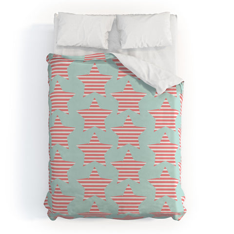 Allyson Johnson Stripes And Stars Duvet Cover