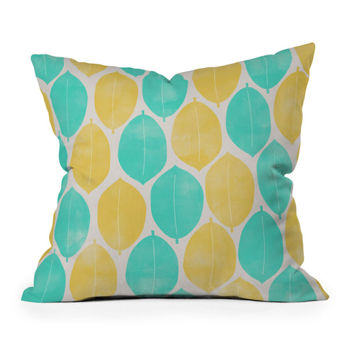 Allyson Johnson Summer Leaves Outdoor Throw Pillow