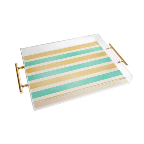 Allyson Johnson Summer Time Stripes Acrylic Tray
