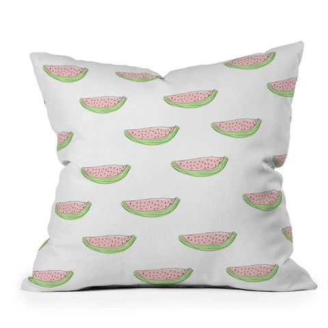 Allyson Johnson Summertime Watermelon Outdoor Throw Pillow