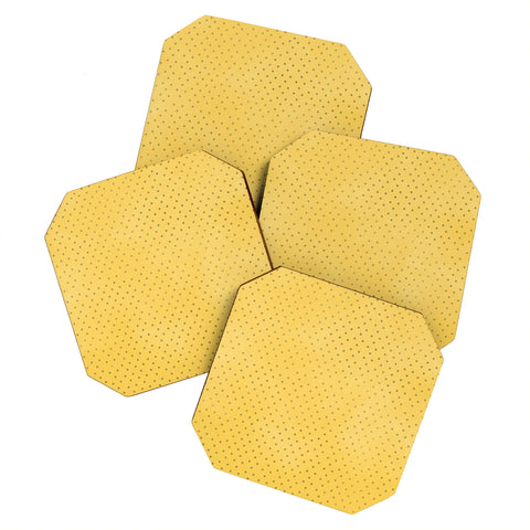 Allyson Johnson Sunny Yellow Dots Coaster Set