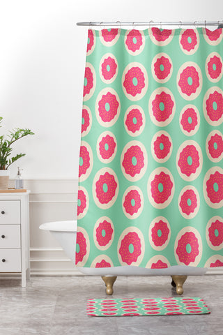 Allyson Johnson Sweet as a donut Shower Curtain And Mat