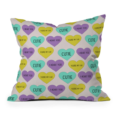 Allyson Johnson Sweet Hearts Outdoor Throw Pillow