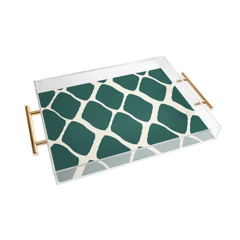 Allyson Johnson Teal Dreams Acrylic Tray