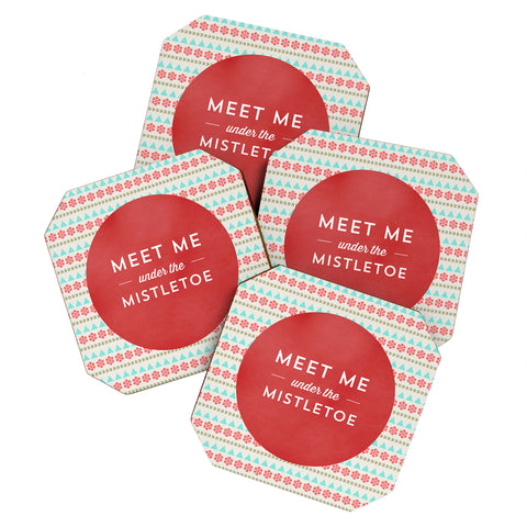 Allyson Johnson Under The Mistletoe Coaster Set