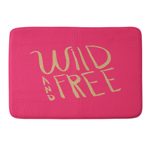 Allyson Johnson Wild and free glitter Memory Foam Bath Mat