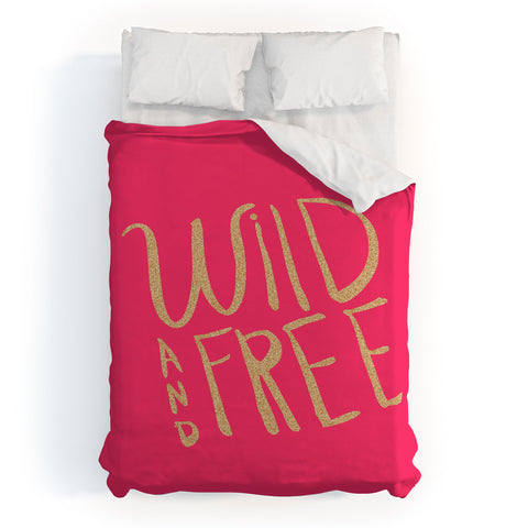 Allyson Johnson Wild and free glitter Duvet Cover