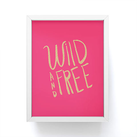 Allyson Johnson Wild and free glitter Framed Mini Art Print