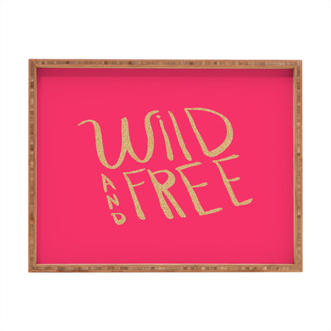 Allyson Johnson Wild and free glitter Rectangular Tray