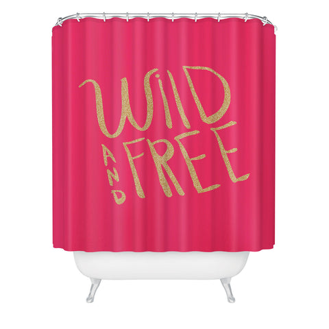 Allyson Johnson Wild and free glitter Shower Curtain