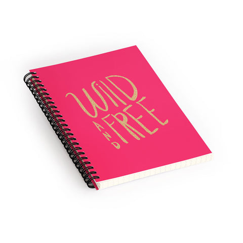 Allyson Johnson Wild and free glitter Spiral Notebook
