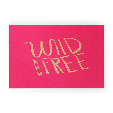 Allyson Johnson Wild and free glitter Welcome Mat