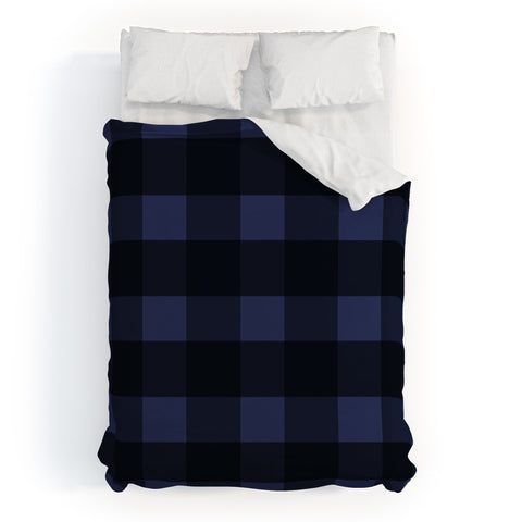 Allyson Johnson Woodsy Blue Plaid Duvet Cover