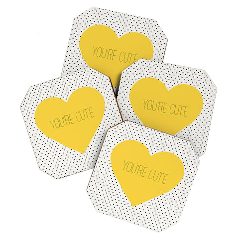Allyson Johnson You Are Cute Coaster Set