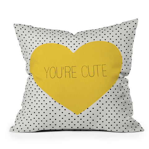 Allyson Johnson You Are Cute Outdoor Throw Pillow