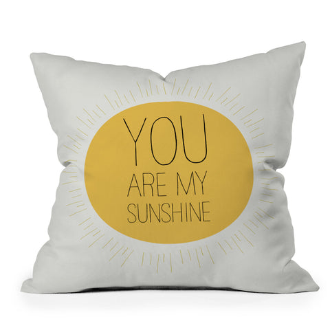 Allyson Johnson You Really Are My Sunshine Outdoor Throw Pillow