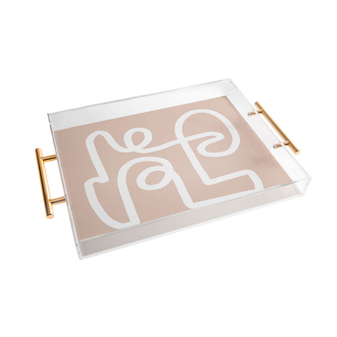 almostmakesperfect blush squiggle Acrylic Tray