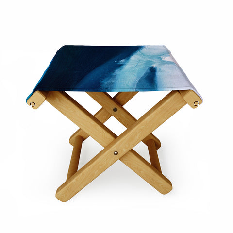 Alyssa Hamilton Art Believe a minimal abstract painting Folding Stool