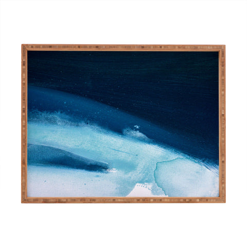 Alyssa Hamilton Art Believe a minimal abstract painting Rectangular Tray
