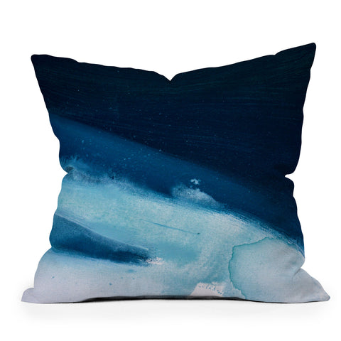 Alyssa Hamilton Art Believe a minimal abstract painting Outdoor Throw Pillow