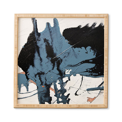 Alyssa Hamilton Art Black Diamond A minimal abstract Framed Wall Art