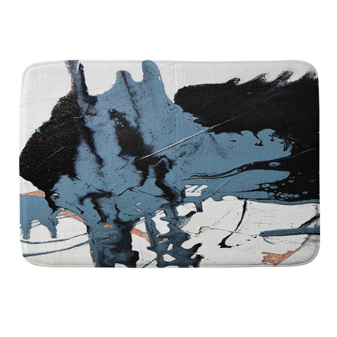 Alyssa Hamilton Art Black Diamond A minimal abstract Memory Foam Bath Mat