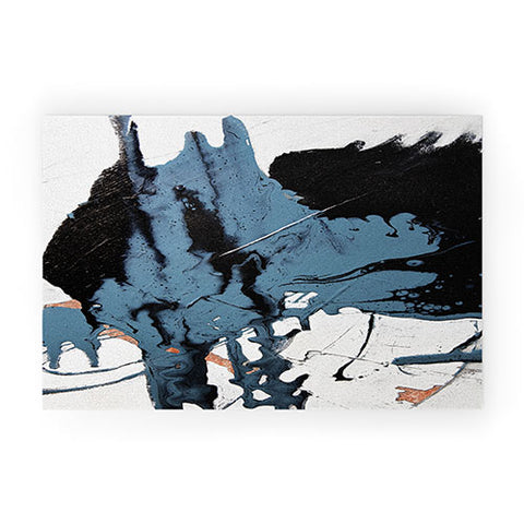 Alyssa Hamilton Art Black Diamond A minimal abstract Welcome Mat