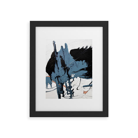 Alyssa Hamilton Art Black Diamond A minimal abstract Framed Art Print