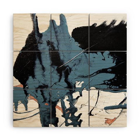 Alyssa Hamilton Art Black Diamond A minimal abstract Wood Wall Mural