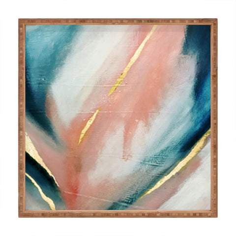 Alyssa Hamilton Art Celestial 3 a minimal abstract Square Tray