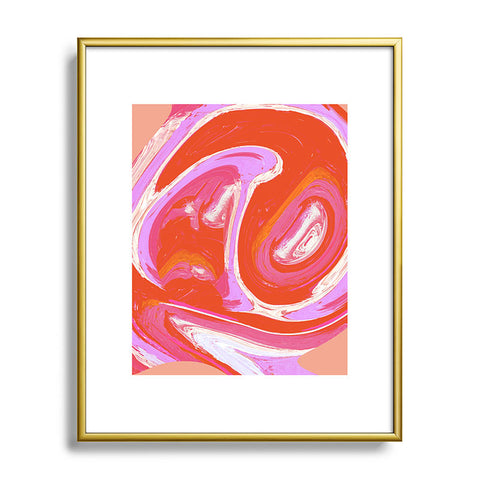 Alyssa Hamilton Art Deja Vu Vibrant Digital Painting Metal Framed Art Print