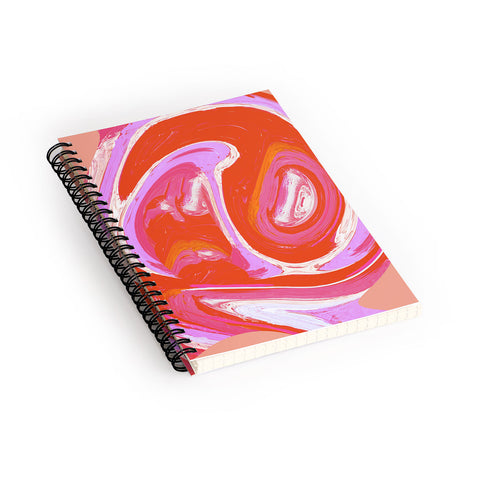 Alyssa Hamilton Art Deja Vu Vibrant Digital Painting Spiral Notebook