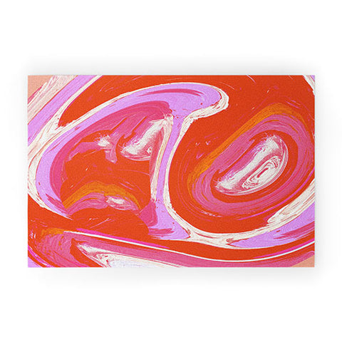 Alyssa Hamilton Art Deja Vu Vibrant Digital Painting Welcome Mat